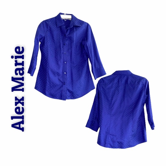 🍀 Wrinkle Free Alex Marie Top, Beautiful - Picture 2 of 16